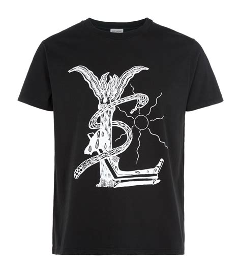 t shirt yves saint laurent homme noir|ysl men's short sleeve shirt.